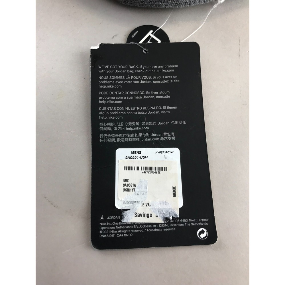 NEW NIKE AIR JORDAN JUMPMAN BACKPACK GRAY 13"LAPTOP STORAGE BLACK SCHOOL BAG - Picture 13 of 14